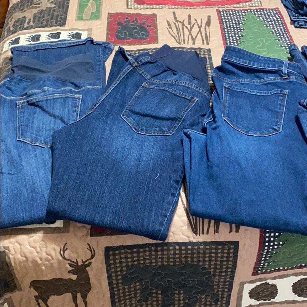 5 pairs maternity jeans